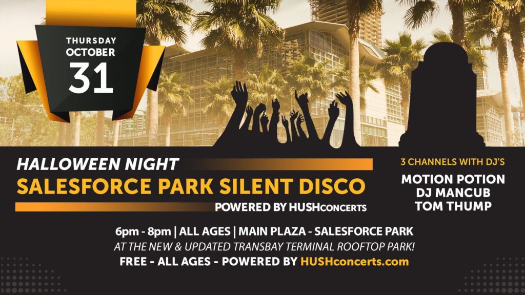 Salesforce Park Silent Disco on Halloween Night